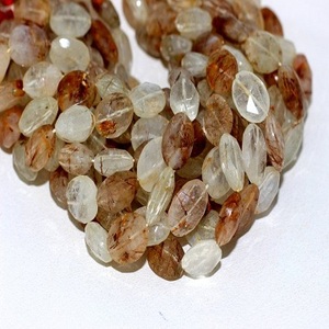 Beautiful High Quality 1 Strand Natural Copper Rutile Gemstone Faceted Oval Shape Briolette Beads Making Jewelry - Product Image 6
