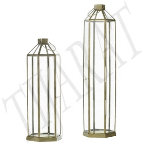 VENTA CALIENTE LINTERNA DE METAL Y CRISTAL PARA LA DECORACIÓN MODERNA DEL HOGAR MEJOR VENTA LINTERNA DE VELA DE DECORACIÓN DE BODA DE LUJO - Product Image 5