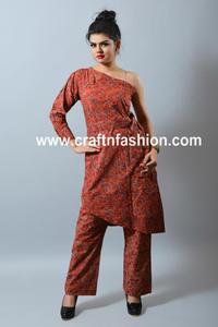 Conjunto de dos piezas informal bohemio para mujer-Top y pantalón corto de algodón a juego con media manga-Traje de verano - Product Image 5