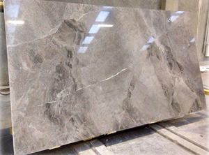 2023 gris real 2cm de espesor personalizable losa de mármol turco azulejo de travertino pulido de alta calidad piso de lujo villas decorativas - Product Image 4