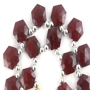 Cuentas de Jaspe Rojo Natural en Forma de Hexágono Facetado para la Fabricación de Joyería, Venta al por Mayor - Product Image 6