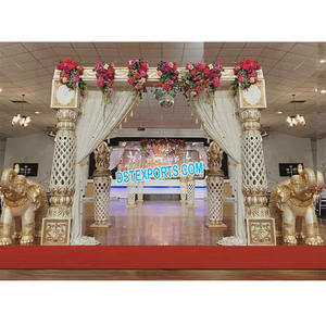 Hermosa Puerta de Bienvenida para Bodas con Estatua de Elefante, Elegante Decoración de Entrada, Fabricante de Puertas de Bienvenida para Bodas - Product Image 1