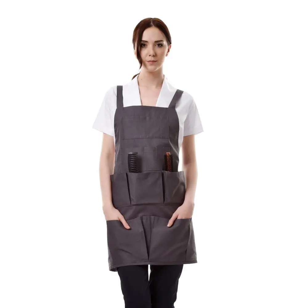 En gros Personnalisable Gabardine Coiffeur Barbier De Salon De Cuisine Café Restaurant Tabliers