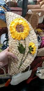 Embrague de paja VINTAGE/embrague de jacinto de agua (Sandy 0084587176063 WS) - Product Image 3