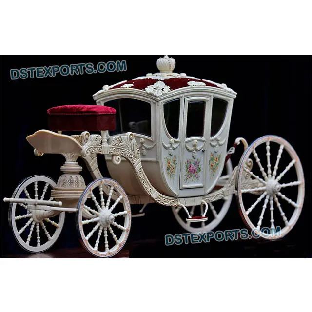 Королевская коляска/багги, коляска с белым покрытием, Лошадиная коляска, английский коляска для роскошных поездок