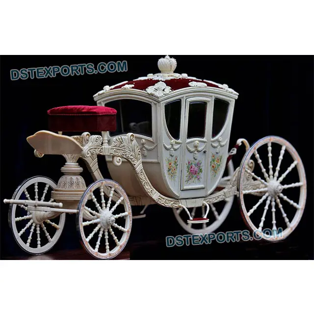 Xe Ngựa Của Hoàng Gia/Buggy White Covered Horse Drawn Dịp Buggy Xe Ngựa Của Anh Dành Cho Các Chuyến Đi Sang Trọng