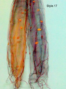 100% Pure Silk Organza Jacquard Printed <b>Scarf</b> <b>Long</b> Floral Embroidery with Colorful Digital Logo for Winter - Product Image 5