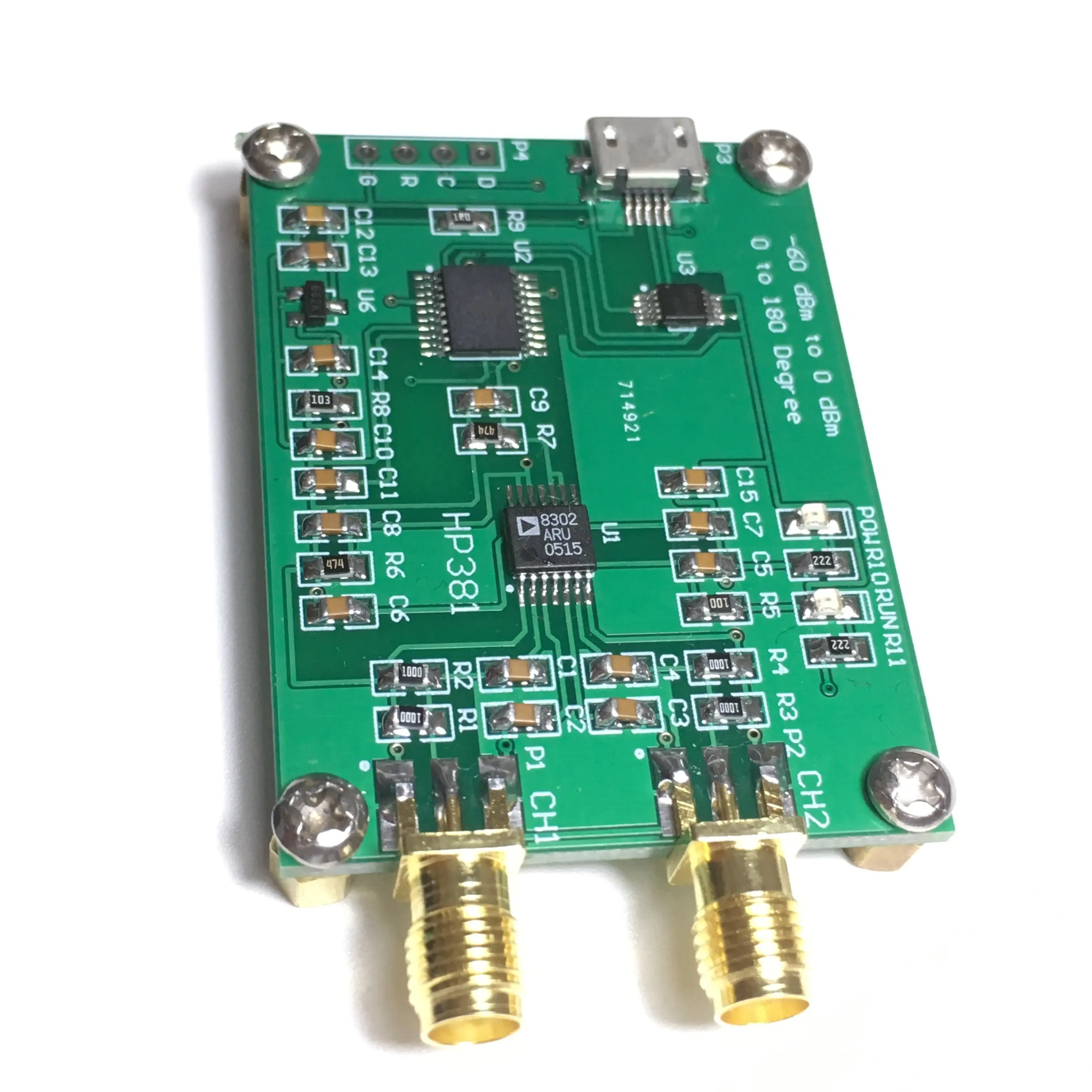 Taidacent-calibrador de medición de potencia de 0 ~ 2700MHz, microusb, RF, ganancia y Detector de amplitud de fase, Detector de potencia RF