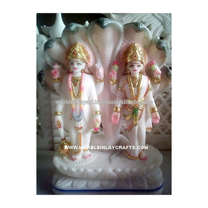 Statue de Vishnu Laxmi en marbre - Product Image 1