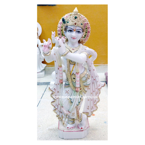 รูปปั้นพระกฤษณะหินอ่อนมาครานา - Product Image 1