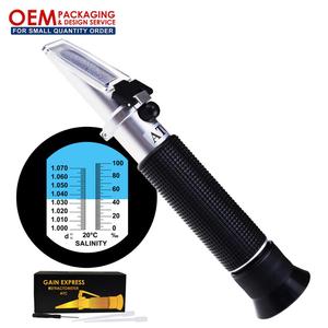 Refratômetro de salinidade <span class=keywords><strong>atc</strong></span> 0-100ppt (0-10%) e 1.000-1.070 sg medidor de sal de marítima com escala dupla (embalagem oem disponível) - Product Image 1