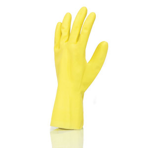 Cuisine lavage jaune latex gants à main poisson nettoyage vaisselle nettoyage général multi-usages gants ménagers malaisie - Product Image 2