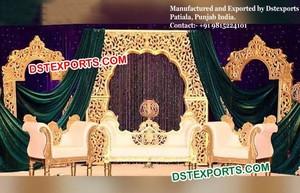 Panel de fibra indio para boda, último diseño de escenario con flores de telón de fondo, hermoso - Product Image 6