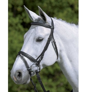 Shemax International SI-0874 Collier de tête équestre en cuir tressé de haute qualité pour cheval, couleur marine - Product Image 3