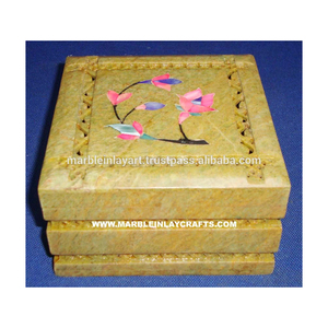 Caja de incrustación de piedra Soapstone - Product Image 1