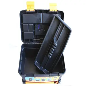 Heavy Duty Rolling Toolbox Removable Handle Plastic Storage Tool Box Kit 2 Drawers Trolley Tool Chest