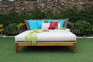 เก้าอี้คู่แบบทันสมัยเฟอร์นิเจอร์หวายโพลีหวายสำหรับสวนกลางแจ้งไม้อลูมิเนียมทำจากไม้ห้องนั่งเล่นบ้านการออกแบบที่ร้อนแรงที่สุดสำหรับลานบ้านชิงช้า - Product Image 3