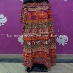 Morepankhi กระโปรงยาวพิมพ์ลายหลากสีกระโปรงยาวพิมพ์ลายจากอินเดีย - Product Image 3