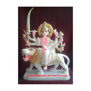 Durga Mata <b>Statue</b>, Handmade Marble Ambe Maa <b>Statue</b> - Product Image 1