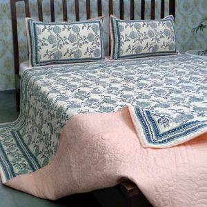 Colcha acolchada de tamaño queen de algodón estampada a mano de fábrica, los últimos productos, a la venta a precio mayorista - Product Image 3