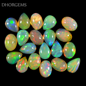 Zs — cabochon opale en cristal style éthiopien, pierre précieuse pour le feu, pierre précieuse à dos plat - Product Image 1
