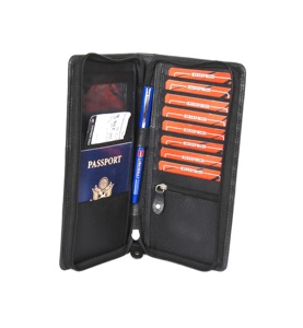 Rfid — portefeuille de voyage avec fermeture éclair, nouveauté, porte-clés de voyage avec protection rfid - Product Image 1