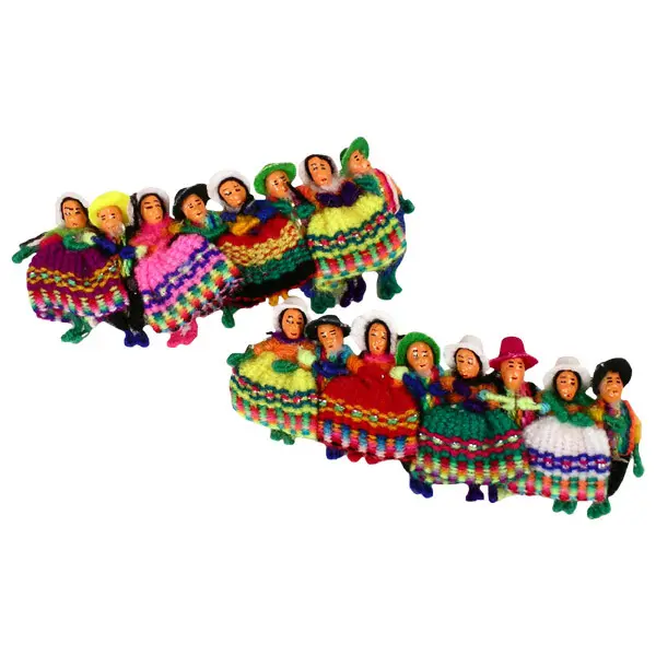 Worry Dolls Barrettes Hair Clips Indian Ethnic Peruvian Latin Figurines Hairpins Women's Fashion Accessories