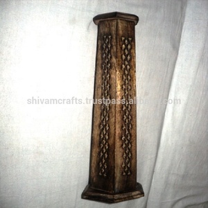 Bâtons d'encens sculptés en forme de mélange de bois de manguier modèle de tour de brûleur pour parfum d'ambiance en gros de l'Inde - Product Image 3