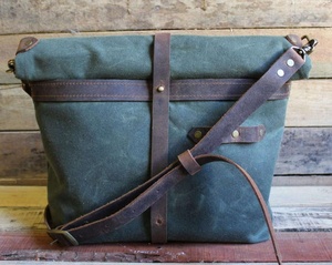 High Quality Custom Design Big Waxed Canvas Tote For <b>Women</b> <b>Laptop</b> Shoulder Bag IB-0051 - Product Image 1