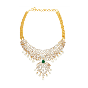 14kt สร้อยคอเพชรสีเหลืองทองสำหรับผู้หญิง - Product Image 1