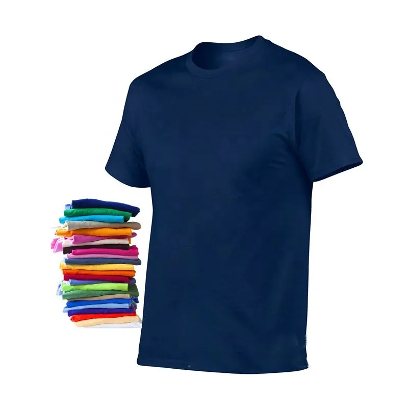 Camiseta de algodón con cuello redondo para hombre, Camiseta lisa con logotipo personalizado, 2023