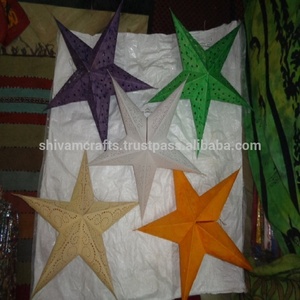 โคมไฟกระดาษดาวลายดาวแบบผสมผสานโคมไฟกระดาษสำหรับตกแต่งคริสต์มาสขายส่งจากอินเดีย - Product Image 4