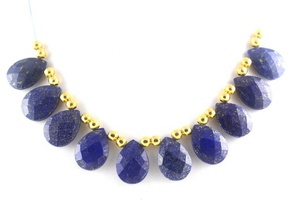 High Grade Quality 1 Strand Natural <b>Blue</b> Lapis Lazuli Gemstone Beautifully Faceted Pear Shape Briolette <b>Beads</b> for Jewelry Making - Product Image 6