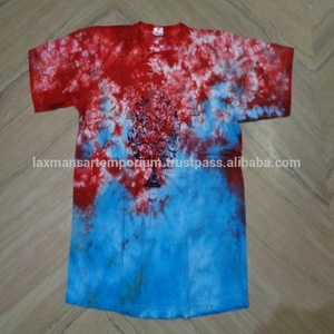 Nouveau 2024 Conception Populaire Coton Arbre De Vie Éléphant Imprimé Tie Dye T-shirts En Gros De L'Inde - Product Image 3