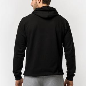 Sweat à capuche décontracté en polaire noire pour hommes, respirant, doux, doublé de tissu, coupe relax, essentiel pour le printemps, qualité, teint en couleur unie - Product Image 5
