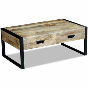 Meilleur Prix Vente Chaude Bois & Cuir Table Basse - Product Image 5
