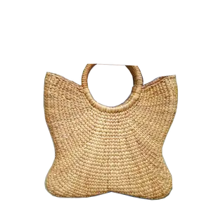 Cheap wholesale water hyacinth lady handbags designers handmade Vietnam woven products wholesale