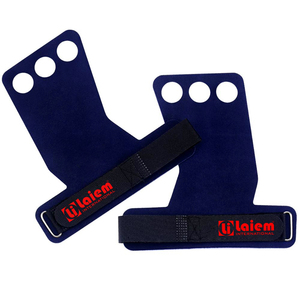 Poignée en cuir de gymnastique, poignée en caoutchouc durable pour l'haltérophilie et l'entraînement en salle de sport, LAIEM INTERNATIONAL LI-6679, tailles S/M/L/XL - Product Image 1