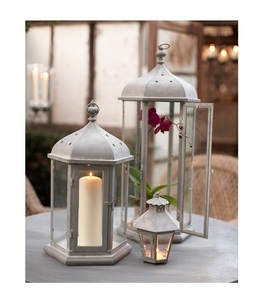 Linterna decorativa de metal hecha a mano para bodas Decoración de oficina en casa - Product Image 1
