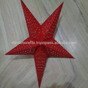 Nouveau LAXMANS paillettes imprimé papier étoile lanternes 60cm intérieur décoration de noël lampes en gros - Product Image 1