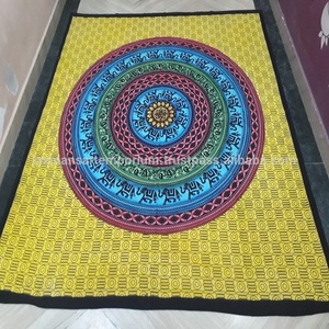 New Round Mandala Hand Painted Multi Color Cotton <b>Bed</b> <b>Sheets</b>/Wall Hangings Tapestry Wholesale From India Cotton Bedsheets - Product Image 1