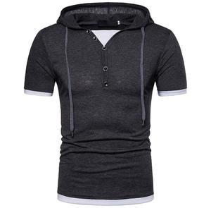 Camiseta lisa de moda para hombre, Sudadera con capucha, camiseta personalizada de manga corta - Product Image 1