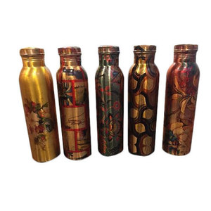 Age-Appropriate Hammered Copper Water <b>Bottle</b> for Good Health Direct <b>Drinking</b> and Presentable - Product Image 2