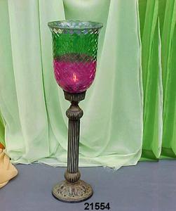 Lampada da terra con candela in vetro <span class=keywords><strong>e</strong></span> metallo Hurricane Tealight - Product Image 1