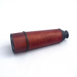 Télescope en laiton nautique en métal avec boîte en bois en cuir rouge étui cadeau de remise des diplômes de noël Souvenir en alliage de verre - Product Image 2