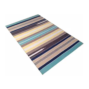 Home Style Soft Material Hand Woven Cotton Dhurry Rug at Attractive Price cotton dhurrie floor rug from Indian supplier