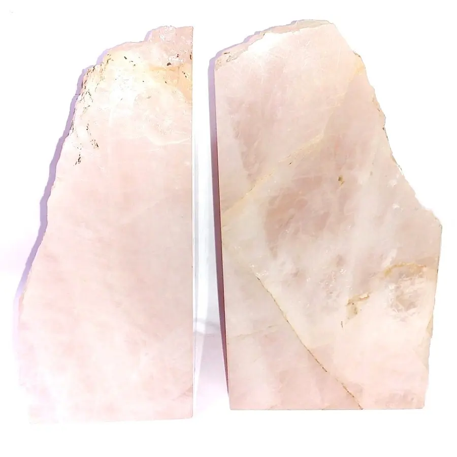 Sujetalibros de cristal de cuarzo rosa Natural de piedra