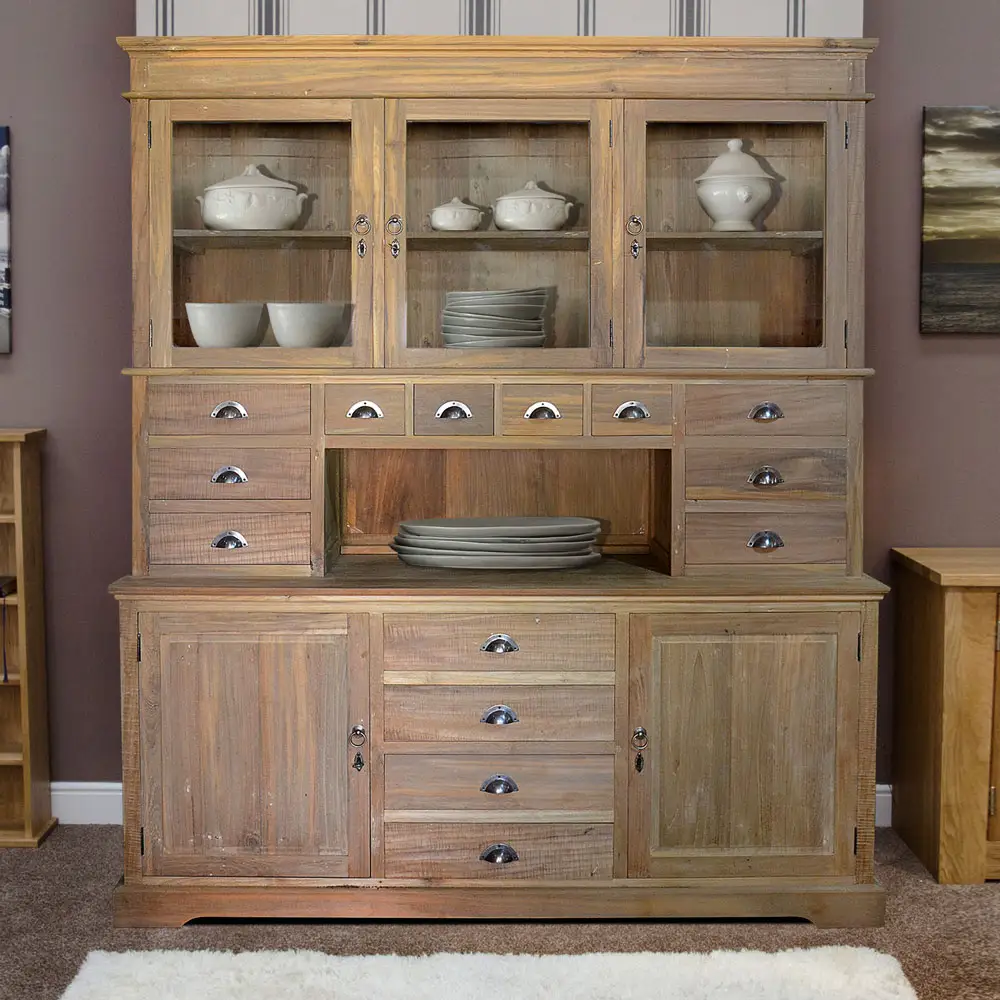 Armoire de cuisine professionnelle en bois de teck, édition limitée, classique