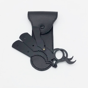 New Design Finger Rest Barber Shaving Razor, Cut Throat Razor, New Stylish <b>Swing</b> Lock Razor - Product Image 3
