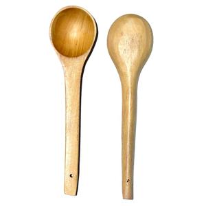 ช้อนไม้ทำด้วยมือขนาดเล็กไม่ทาสีงานหัตถกรรมศิลปะพื้นบ้านงานแกะสลักจากเอกวาดอร์เครื่องใช้บนโต๊ะอาหารแกะสลักด้วยมือ - Product Image 1